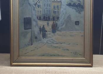 Waldemar Kojro "Rynek starego miasta" akwarela