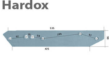 Płoza HARDOX 51209/P części do pługa FROST
