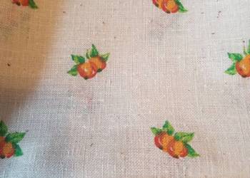 Kupon 2,90 materiału LEN vintage PRL retro