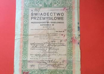 ( 1738 ) Świadectwo Przemysłowe, Kędzierski ( 1738 ) Świadectwo Przemysłowe, Kędzierski