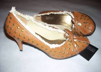 NOWE buty dżety z LNEM 37 szpilki camel