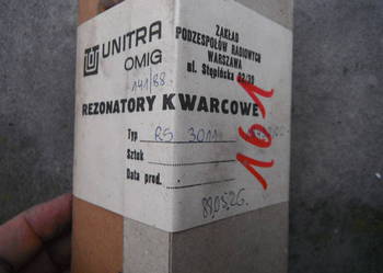 Rezonator kwarcowy RS-1004 Unitra Omig RS 3001 Nowe
