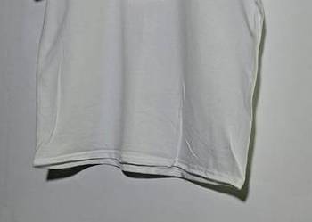 Biała koszulka z nadrukiem smoka L Bawełniana nowa