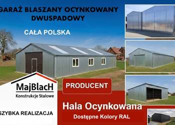 Ocynkowany Garaż Blaszany Dwuspadowy | OCYNK| Wiata | Hala – Maj-BlacH