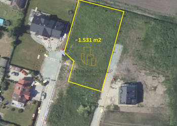 Żórawina, działka budowlana 1531 m2, media