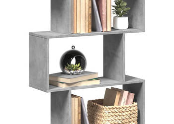 Regał przegroda 3 poziomy szarość betonu 70x24x97 cm WM-858114