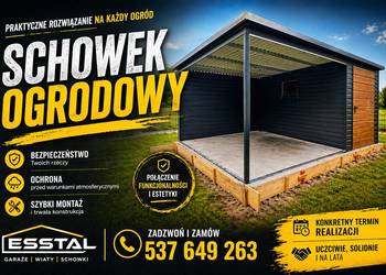 Garaż Blaszany|Blaszane|Wiata|Ogrodowa|Magazyn|Schowek|Hala - ESSTAL-