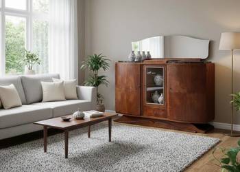 Francuski bufet Art Déco czarny marmur