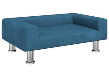 Sofa dla dzieci niebieska 70x45x265 cm aksamit WM-3196329