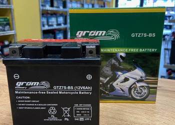 Akumulator motocyklowy GROM GTZ7S-BS YTZ7S-BS 12V 6Ah 120A P