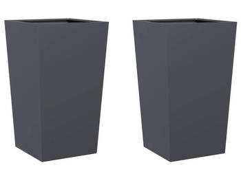 Donice ogrodowe 2 szt. antracytowe 45x45x75 cm stalowe WM-851099