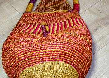 Kosz, torba Bolga, Ghana, ręcznie tkana