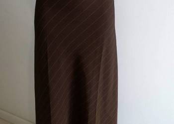 Spódnica Długa Maxi Trapezowa Modny Czekoladowy Kolor M