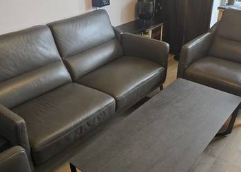 Komplet wypoczynkowy KLER z kolekcji Diva, skóra naturana, do negocjacji
