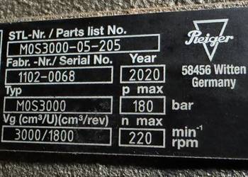 Pleiger M0S3000 (M0S3000-05-205) Silnik hydrauliczny