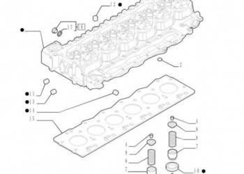 New Holland T6010 T6090 T6070 T7230 Głowica cylindra 6 cylinders 2831279