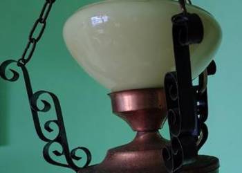 Lampa miedziowana 60/70 lata