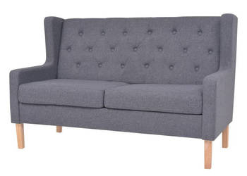 2-osobowa sofa tapicerowana tkaniną szara WM-245453