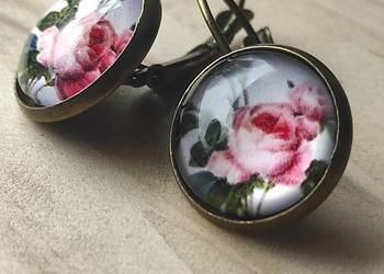 Kolczyki vintage z motywem kiatowym