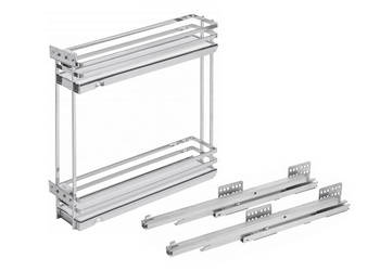 Cargo GTV MOVIXPRO, 200, LEWE, 2 półki, z prowadnicami, chrom + biała mata,