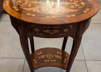 Bardzo ładny intarsjowany stolik,konsola-sklep Dąbrowa Górnicza