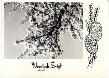 POCZTÓWKA OKOLICZNOŚCIOWA ŚWIĘTA CZARNO BIAŁA WIELKANOC POCZTÓWKA OKOLICZNOŚCIOWA ŚWIĘTA CZARNO BIAŁA WIELKANOC