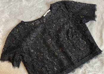 Koszulka / crop top koronkowy czarny