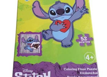 Puzzle Luna Toys Stitch 52 elementów Stitch puzzle 2in1 obraz do malowania