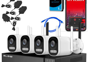 Zestaw monitoringu WiFi BLOW 4x5MP z dyskiem 1TB BL-W5BP4/WiFi/1TB