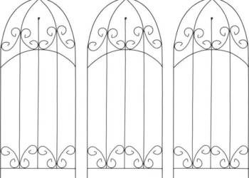 Drabinki na rośliny pnące, 3 szt., czarne, 40x100 cm, żelazo