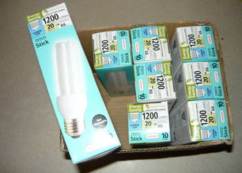 8 x Nowa Żarówka świetlówka E27 20 W / 88 W 1200 Lumen energooszczędna