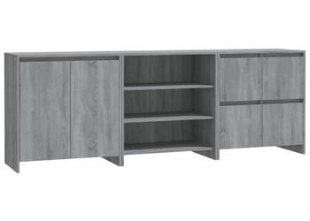3-cz. szafka boczna szary dąb sonoma materiał drewnopochodny WM-3098079
