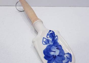 Stara unikatowa ceramiczna łyżka, łopatka vintage Fajans Włocławek