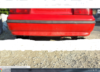 Opel CALIBRA ZDERZAK TYŁ TYLNY czerwony