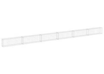 vidaXL Murek gabionowy z pokrywami, stal galwanizowana, 900x30x5(sku147816)