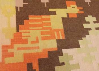 Welniany kilim Art Déco z lat 30-ych XX w.,220x120 cm