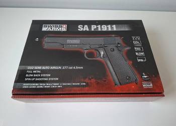 Wiatrówka CyberGun Swiss Arms P1911 Blow Back 4,5 mm