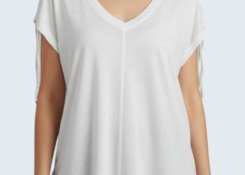 Damska bluzka biała z krótkim rękawem Greenpoint 42/XL