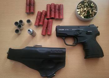 BRAK TOWARU Stalker M906 czarny nowy+kabora skora+ 100 naboi mega huk+ race