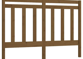 Wezgłowie łóżka brązowe 126x4x100 cm lite drewno sosnowe WM-817783