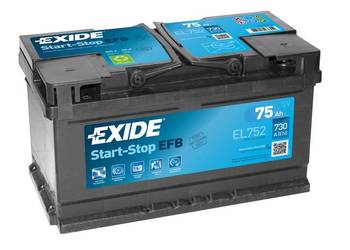 Akumulator Exide Start Stop Efb 75Ah 730A EL752