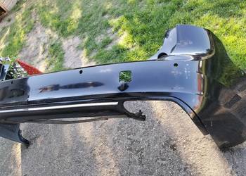 Zderzak tylny Volvo V90 II oryginał czarny używany chrom 31425130 LH