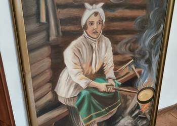 Sprzedam stary duży sygnowany obraz