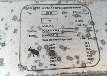 Dyszel przyczepa tandem schmitz