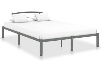 Łóżko Metalowe Szare Rama Łóżka Ze Stelażem 160 x 200 cm WM-284666