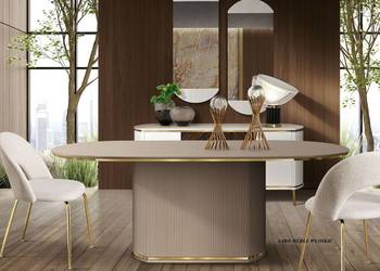 Nowoczesny stół owalny Margaret nierozkładany