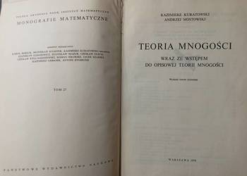 Teoria mnogości Kazimierz Kuratowski