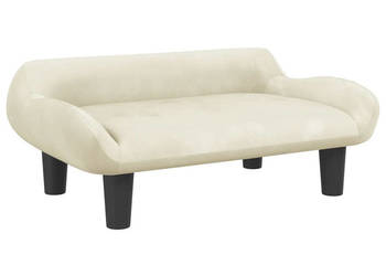 Sofa dla dzieci kremowa 70x40x24 cm aksamit WM-3196355