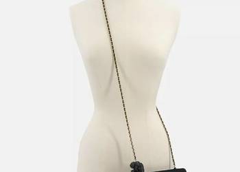 ORYGINAŁ! Torebka CHANEL Choco Bar Chain Satin Black KOMPLET