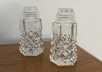 Solniczka i pieprzniczka komplet nowy Bohemia Crystall Glass kryształ Czech